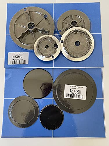 COMPONENTI DI RICAMBIO PER PIANO COTTURA E CUCINA A GAS 1 GRANDE 2 MEDI UGUALI 1 PICCOLO (no originali adattabili) COMPATIBILI CON REX ZANUSSI