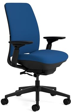 Steelcase Ergonomischer Bürostuhl: Amia, 4D-Armlehnen, Königsblau | Vormontiert, Universalrollen, Premium-Materialien, bis 160 kg und 190 cm, sitzkomfort
