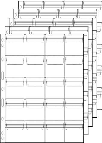 DBALL 14 Blatt Münztaschen Seiten 9-Loch Münzen Aufbewahrung 45 x 50 mm Münzhüllen 20 Taschen für Briefmarkenalbum Münzsammelhalter Münztasche für Münzalbum