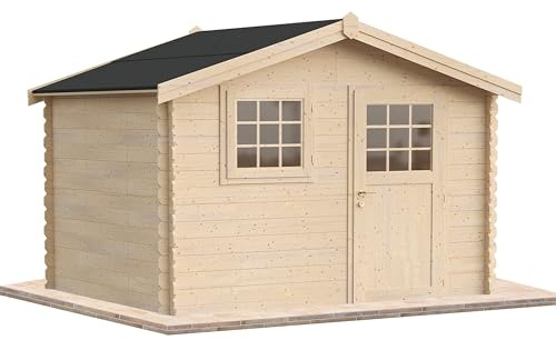 Casetta da giardino in legno per esterni 9 mq 300x300 25mm MADE IN ITALY mod. DALI' casetta in legno, rimessa attrezzi, deposito, box per esterni (Senza Pavimento)