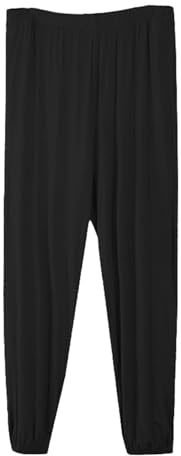 Soft Lounge Sleep Joggers Uomo - Lounge Pj Pantaloni Pigiama con Tasche 3XL-7XL,Nero,7XL