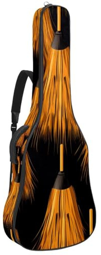 Gitarrentasche für Akustikgitarre mit zwei Taschen, Halloween-Dekoration für Besen, 47 wasserabweisend, doppelt verstellbarer Schultergurt, Gitarrentasche, Halloween-Dekoration für Besen,