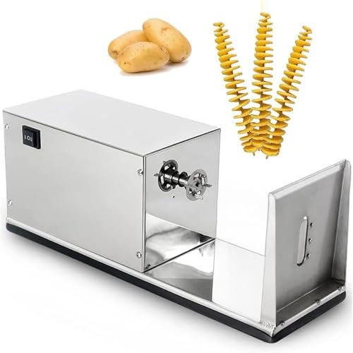 WXPXYBF Stainless Steel Electric Potato Spiral Cutter Chips, Potato Chipper, Multifunctional Automatic Tensile Spin-Cut Potato Tower Machine, Kitchen Tools Gadgets