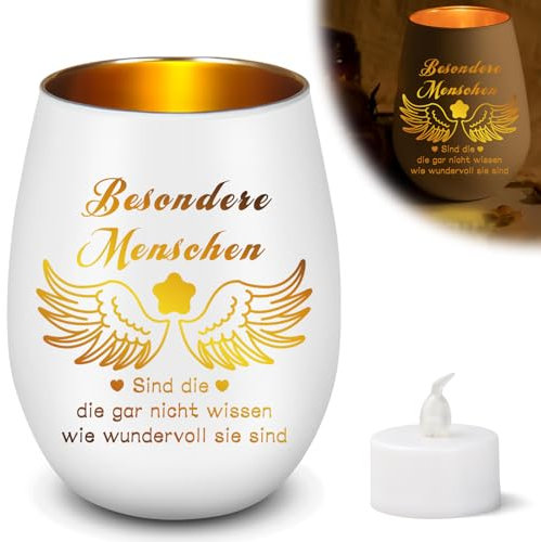 Windlicht mit Gravur, Geschenke für Frauen Windlicht Personalisiert, Geschenke für Lehrerin Freundin Kollegen, Teelichthalter mit Gravur Geburtstag Geschenk, Besondere Geschenk für Frauen (cb)