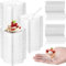 KAHEIGN 100 Pièces Assiettes Apéritives en Plastique avec Cuillères, 6CM Plat de Dégustation Carré Coupelles Transparentes pour Parfait Assiettes de Service Réutilisables pour Dessert Apéritifs Fête