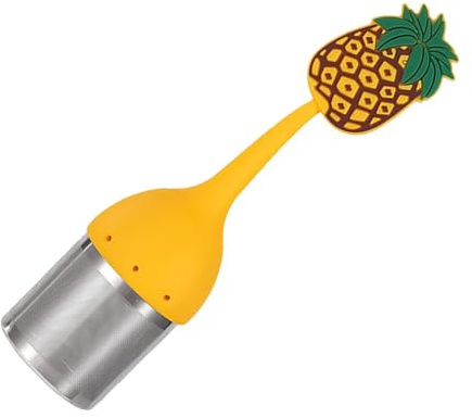 Casco da tè in silicone - caffettiera Linda Tea per tè sfuso, più tè ripido con tè a forma di frutta | Stecca da tè riutilizzabile a maglia fine per bicchieri, tazze, teiere,