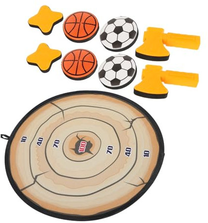 LOORGVEL Klebende Wurfscheibe Spielzeug Baumstumpf Design Leichtes Axtwurfspiel Wurfspiel Für Kinder Familie Outdoor Indoor Zielwurfspiel Für Hand Augen Koordination