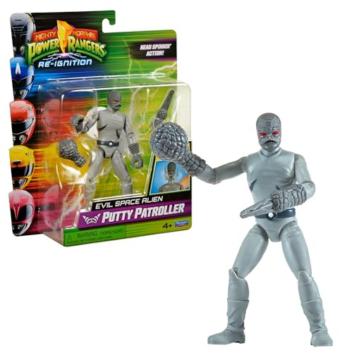 Power Rangers - Die Bösewichte, bewegliche Figur mit Funktion, 12 cm, Modell Putty Patroller, für Kinder ab 4 Jahren, PWG063, Grau