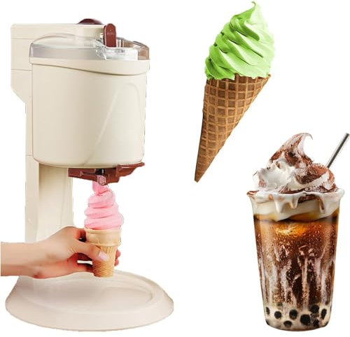 Ice Cream Maker, Semi-Automatic 1000ml for Quick Home DIY Use, Mr Yoghurt Whippy Kitchen Appliance
