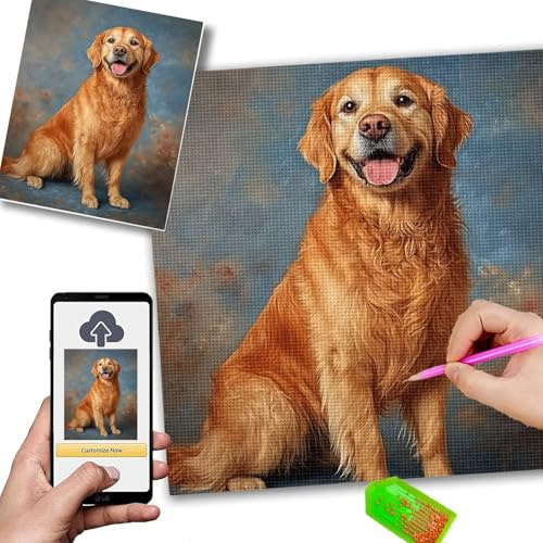 Diamond Painting Eigenes Foto, Diamant Painting Bilder 20X30cm, 5D Diamond Paintings Erwachsene, Selbst Gestalten Bild Personalisiert, Malen Nach Zahlen Eigenes bilder ,DIY Kreative Geschenk w-265