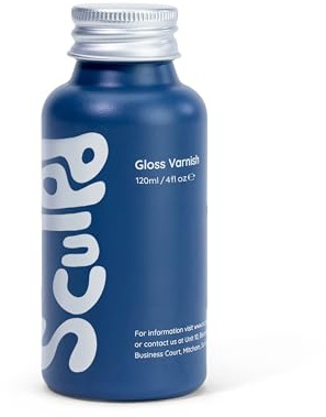 Sculpd Barniz transparente para arcilla seca al aire, acabado brillante transparente de alta calidad para cerámica y pintura acrílica, impermeable, resistente a los arañazos, sellador de cerámica