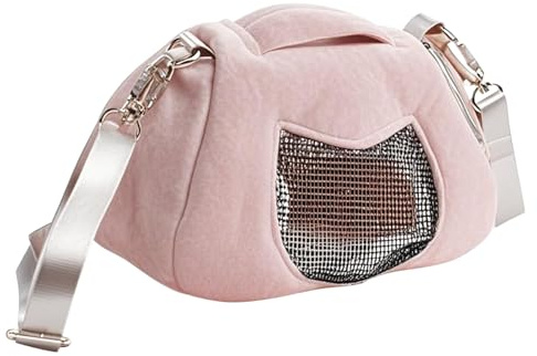 Kanoauo Caja de transporte para animales pequeños, bolsa de transporte transpirable para viajes, ligera y lavable para hámsters, conejos, paseos
