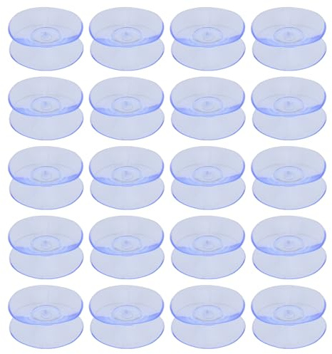 DIYEAH Lot de 20 Patins antidérapants pour Table en Verre - Ventouses Double Face pour Plateau en Verre - Entretoises Transparentes antidérapantes pour Meubles de Salon et de Maison - 3,5 x 3,5 cm