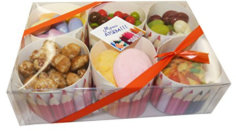 CHOCOLAT MERCI MAITRESSE MAITRE - COFFRET 6 TIMBALES - CHOCOLAT FIN D'ANNEE SCOLAIRE (Version Merci Maitresse)