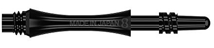 8 Flight Slim Schwarze rotierende Schäfte gegossenes Flight System Kurz 19mm