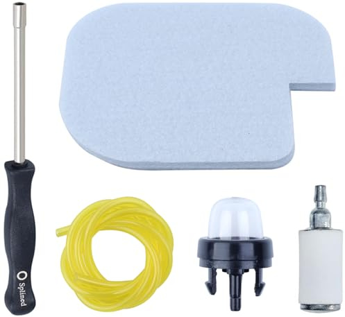 Kit de Filtre à Air pour Poulan P3314 P3816 P3416 P4018 PP4218 Tronçonneuse, AUMEL Filtre à Air + Filtre à Carburant + Tuyau + Tournevis Carburateur Pièces de rechange 5 en 1