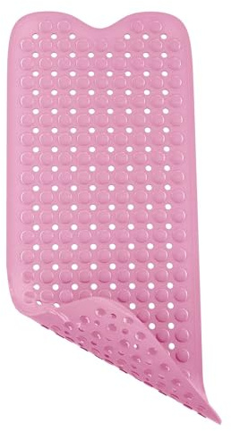 Intirilife Badewannenmatte in Pink - 100-40 cm - Hautsensitive BPA-freie schimmelresistente Duschmatte rutschsicher maschinenwaschbar