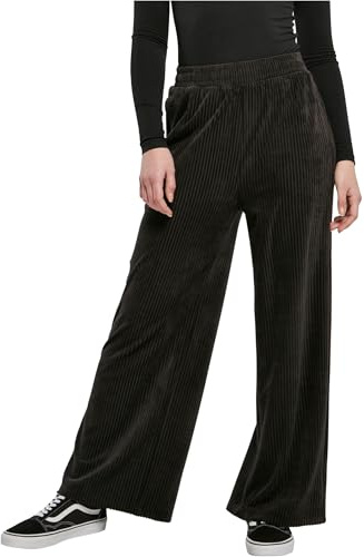Urban Classics Pantalones de Terciopelo para Mujer, Negro, XL