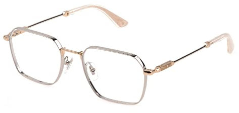 Police VPLF87 0340 Oro Rose' Lucido C/Parti Palladio Lucido Eyewear Man Metal, Geometric, 53