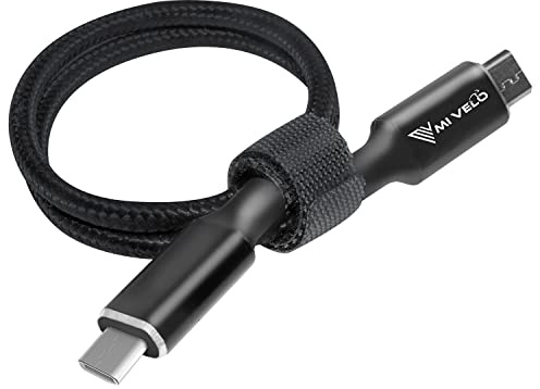 MIVELO E-Bike Ladekabel für Bosch Intuvia, Kiox(außer 300), Nyon (alt) - Micro USB Kabel für E-Bike Display 40 cm, OTG-Funktion, eBike Zubehör