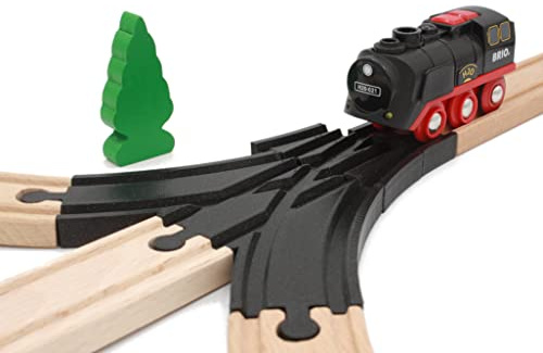 Locorico - Aguja extraíble para tren de madera compatible con Brio (3 vías)
