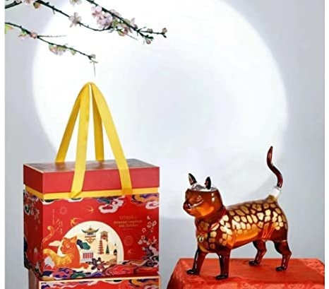GImLY Zodiac cat whisky decanter, lead-free glass animal whisky bottle, 750ML whisky, vodka, scotch whisky, rum, tequila wine lovers gift
