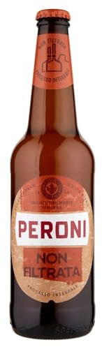 Peroni Non Filtrata Bier 0,5 l – 6 Flaschen – Naturtrübes Lagerbier – Italienisches Bier inklusive Bierdeckel Haus der Biere Berlin