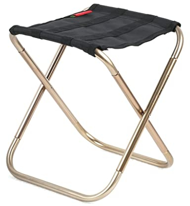 ADITAM Klappstuhl Tragbarer Outdoor-Angelstuhl Mini Ultraleichter Aluminium-Klapphocker (Color : A) Double The Comfort