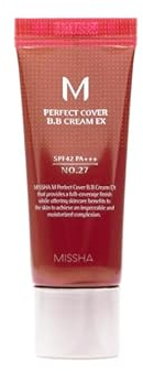 MISSHA - M Perfect Cover BB Cream EX SPF42 PA+++ 20 ml, Shade No.27 | Perfect Coverage | Sun Protection SPF 42 PA+++ | Radiant and Even Skin, 1 g