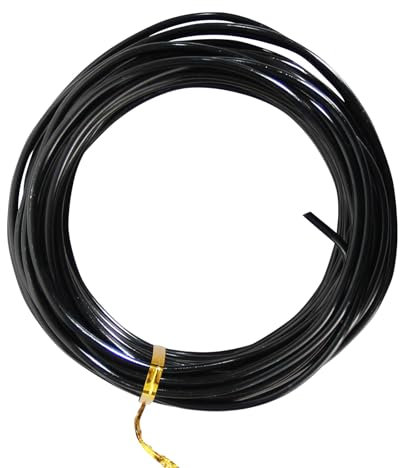 32.8 Feet Black Aluminum Craft Wire, 9 Gauge 3mm Thickness Sculpting Wire, Armature Wire for Sculpting, Bendable Metal Craft Wire for Making Dolls Skeleton DIY Crafts