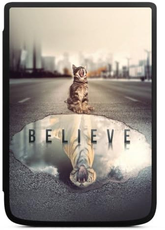 DeinDesign Coque pour liseuse Compatible avec Vivlio Touch HD Plus Etui pour liseuse Protection pour liseuse Motivation Animaux Tigre