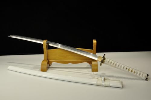 TEERMA 40 Zoll China Handmade Handschmieden Katana Schwert aus Hohem Mangan Stahl scharfes und echtes Katana China Schwert DS039