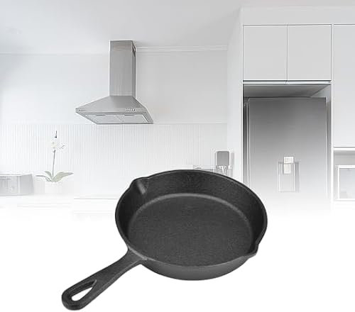 lvifloae Sartenes antiadherentes de hierro fundido de 16 cm, superficie similar a la de la cocina, horno, asador, parrilla, segura (16 cm)