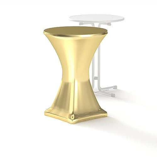 Stehtischhusse Premium, Gold, metallisch, 80cm,Hotel Qualität, Made by Munich-Sales