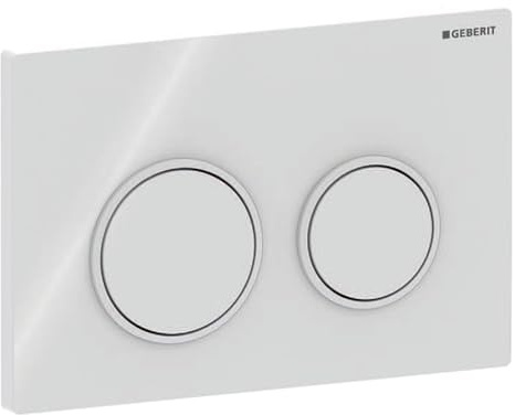 Geberit Omega 20 Drückerplatte Spülkasten Mechanisch 21,2x1x14,2 cm Matt Weiß