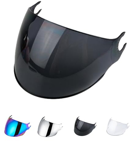 Motorradhelm Visier für OF562,Motorrad Windschutz Helm Objektiv Visier Vollgesichts,Helmvisier für Airflow,Helmvisiere Zubehör Ersatz(Schwarz)