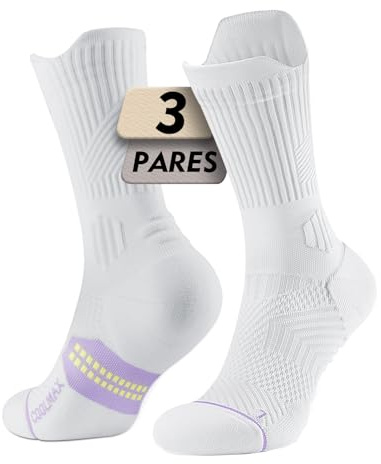 Juclise Chaussettes bambou Coolmax de course à pied pour femme, pour la Randonnée & le Gym,