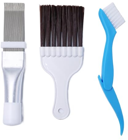 GDJIAJT Condenser Comb Dryer Cleaning Brush, Pack of 3, Slat Comb Dryer Cleaner Dryer Brush Cleaning, Air Conditioning Condenser Fin for Cleaning Refrigerators, Evaporators etc