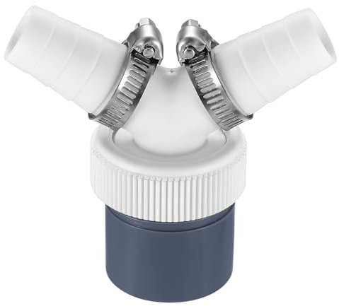 Adattatore Scarico Lavatrice, Doppio Attacco per Lavastoviglie e Lavatrice, Adattatore Y per Tubo Ø40 mm e Ingresso Ø18-24 mm