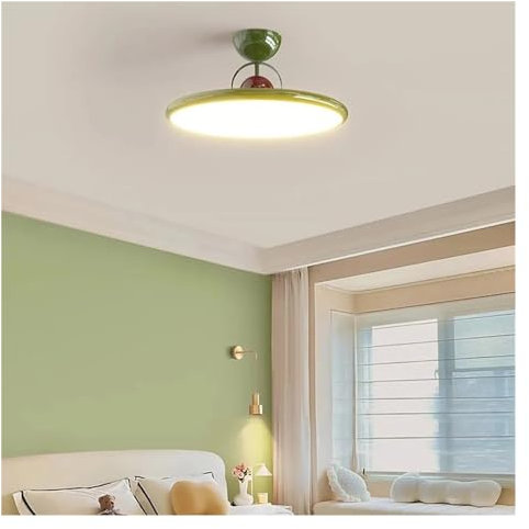 Lámparas de platillo volador de hierro color crema de luz LED nórdica Compatible with sala de estar estudio pasillo interior luminarias decorativas,para sala de estar