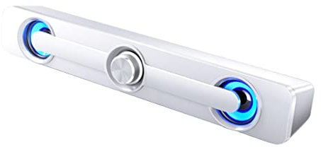 GAAHRQQQ Altoparlante per computer 3 W USB cablato potente barra stereo subwoofer altoparlante bassi surround cassa audio per PC portatile (colore: bianco)