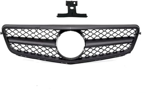 DZSLLOOI Kühlergrill Außenteil Vorderer Einlassgrill Rennhaubengrill Für Benz Für C W204 C43 2007-2014 C180 C200 C220 C250 C300 Für AMG Style Kit Auto Kühlergrill(Matte Black)