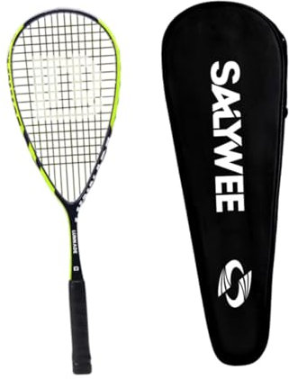 rockible Kürbisschläger Tear Drop Squash Racquet Nonslip Multifunktion Paddelausrüstung für Anfänger im Innenbereich im Freien im Freien im Freien, Gelb