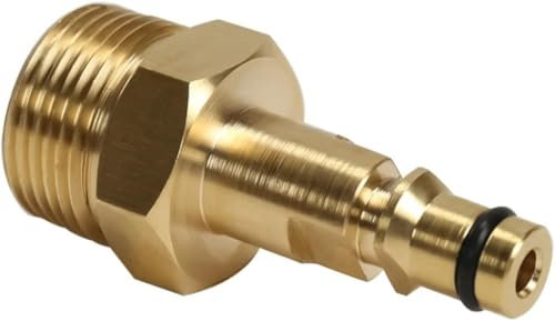 YUET M22 High Pressure Washer Connector, Hose Adapter, Brass M22 Washer Gun Hose Pipe Convert (M22 14MM Fitting Hose Connector) Plug to Karcher Quick Connect Coupler For Kärcher