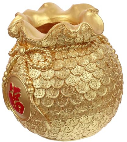 Yardenfun Jarrón de Flores Forma de Bolsa de Dinero para Decoración Florero para Centro de Mesa de Fiesta Adorno de para Sala de y Escritorio Dorado