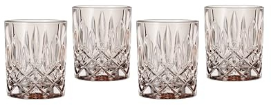 Nachtmann Whisky Gläser, 4-teiliges Set, 295 ml, Taupe, Noblesse, 104242B, Tumbler aus Kristallglas, Whiskygläser spülmaschinenfest