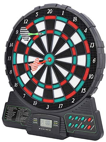 TARSHYRY Scheda Elettronica Dart, Set di Dardo di Dardo da Dardo da Punteggio Automatico Elettrico Dart Comprende 6 Freccette Morbide e 18 Punte di Sostituzione Dartboard Elettronica per Sala Giochi