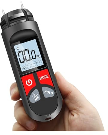 Misuratore di umidità digitale, Misuratore di umidità del legno digitale 0~99,9%, igrometro portatile professionale for legname