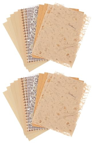 QUARKZMAN 32 Feuilles De Papier Scrapbook Texturé, Ensemble Varié De Papier Spécial Maille Et Tissu Pour Scrapbooking Junk Journal Carte Matériaux DIY Collage, Jaune