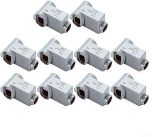 GLFLOW Connettore elettrico tipo T, 10 pezzi, terminale per cavi elettrici rapidi, 80 A, 1000 V, splitter per cavi ad alta potenza per PC da 2,5-16 mm² (10 pezzi)
